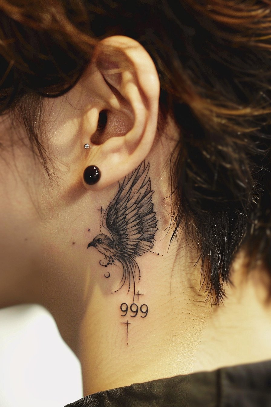 Angel Numbers Tattoo Design Idea 10