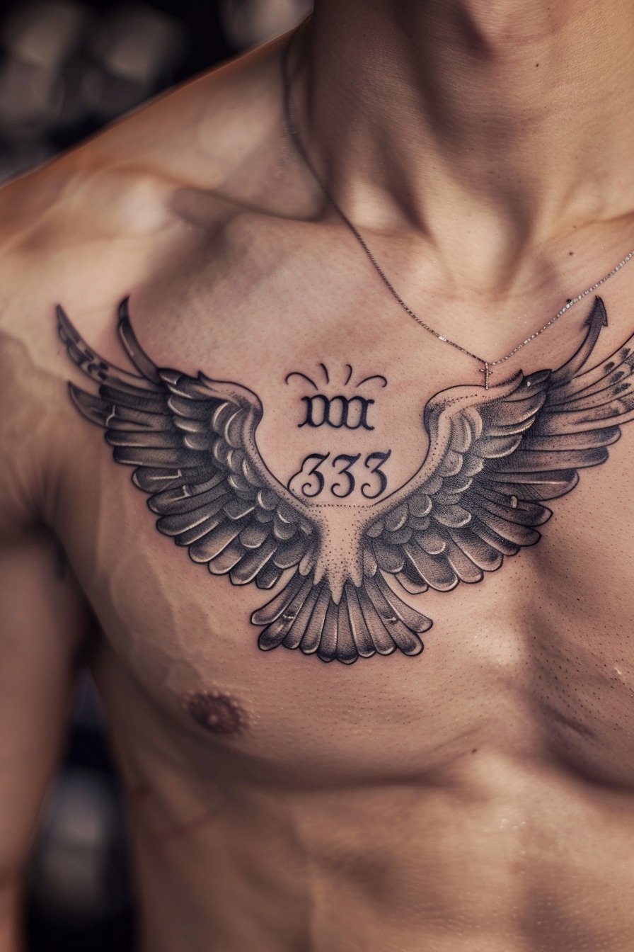 Angel Numbers Tattoo Design Idea 5