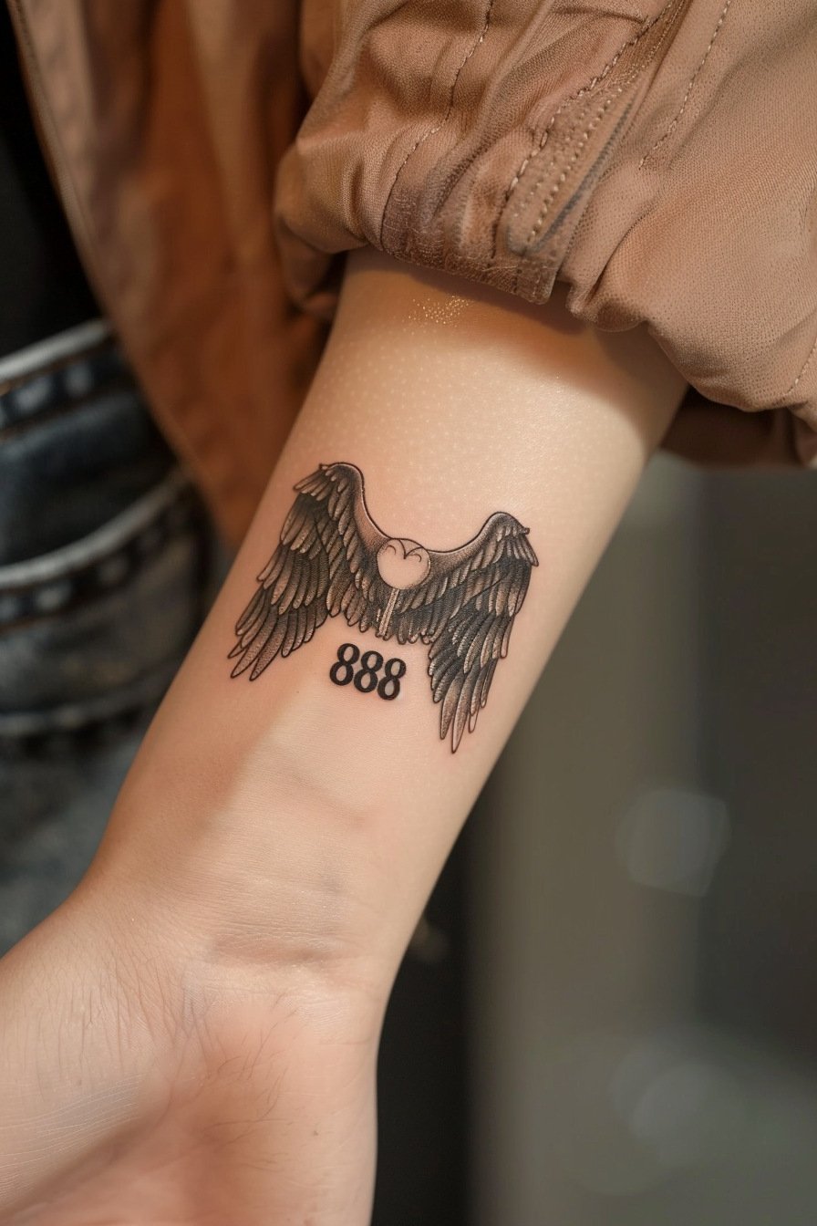 Angel Numbers Tattoo Design Idea 6
