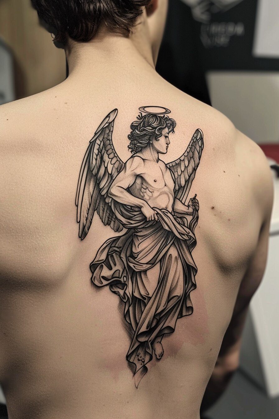 Angel Tattoo Design Idea For Men 1