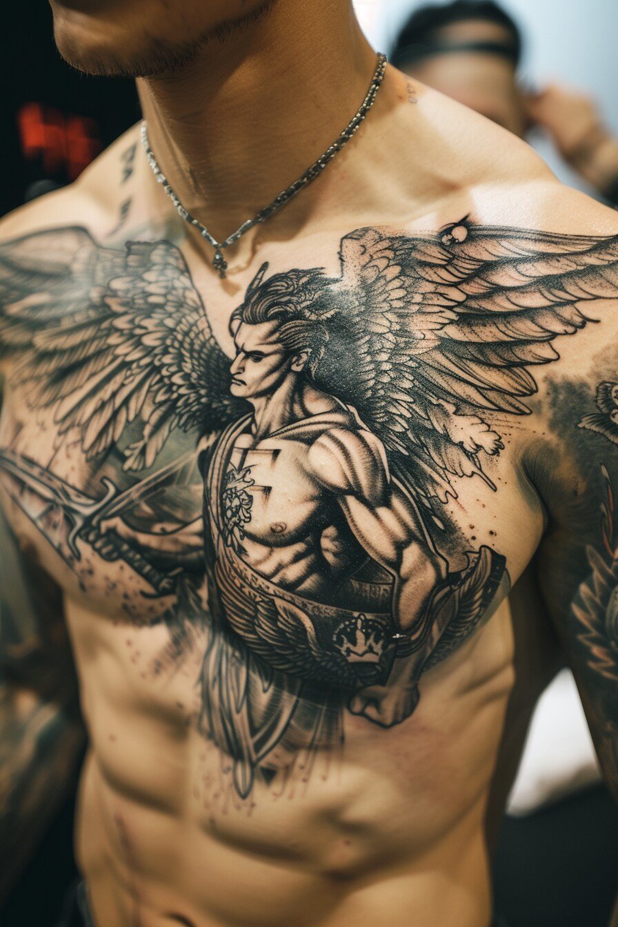 Angel Tattoo Design Idea For Men 10