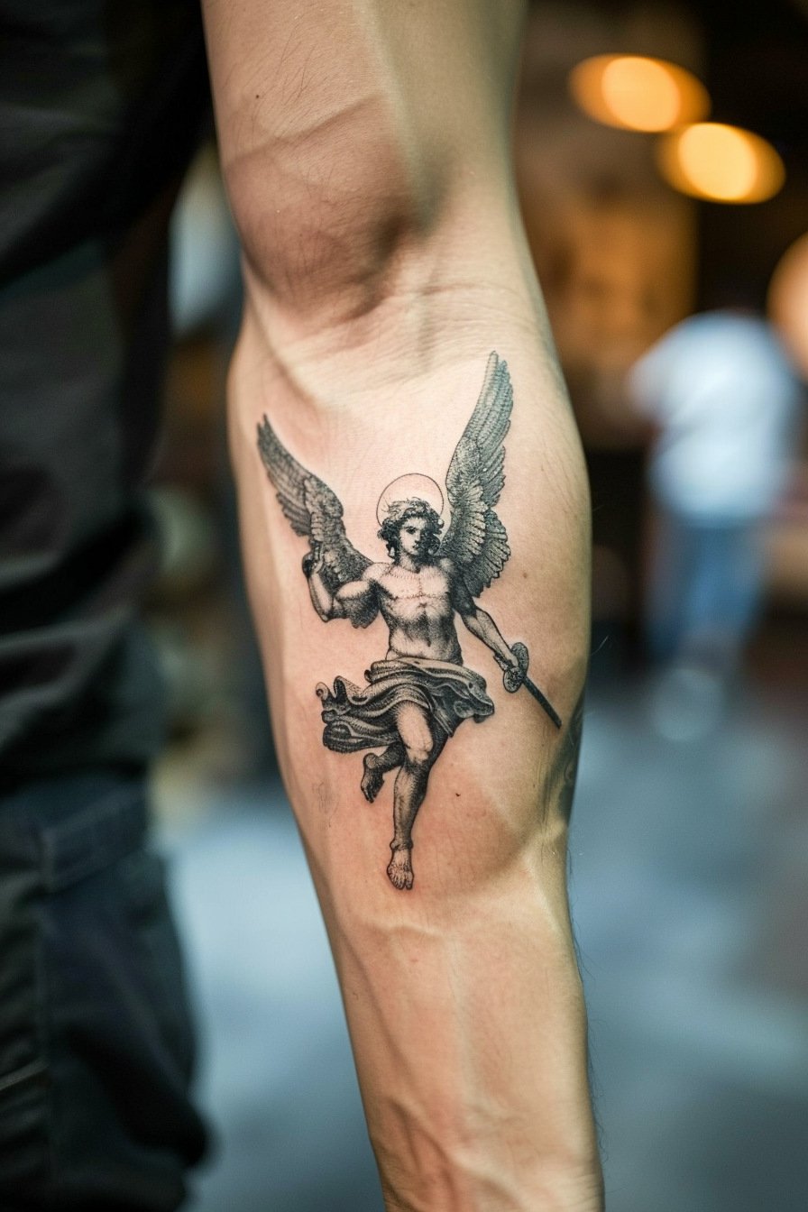 Angel Tattoo Design Idea For Men 11