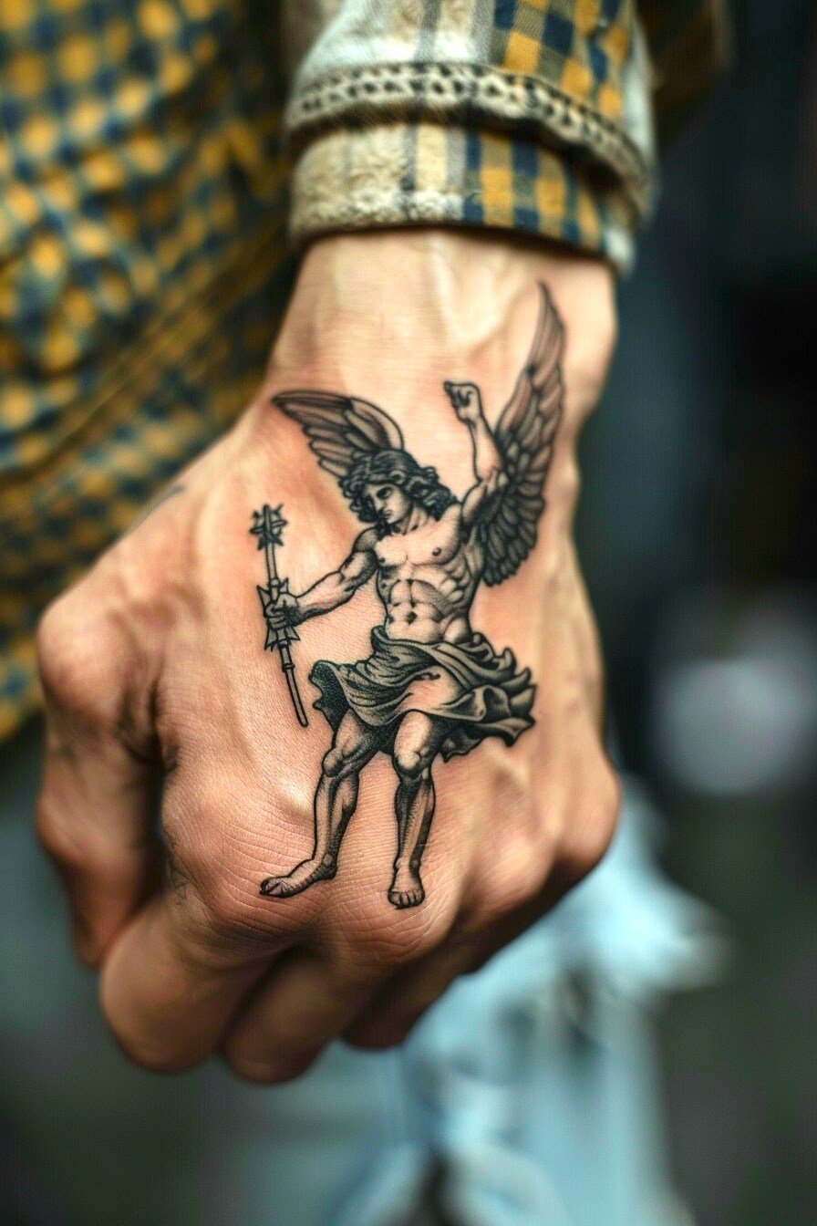 Angel Tattoo Design Idea For Men 12