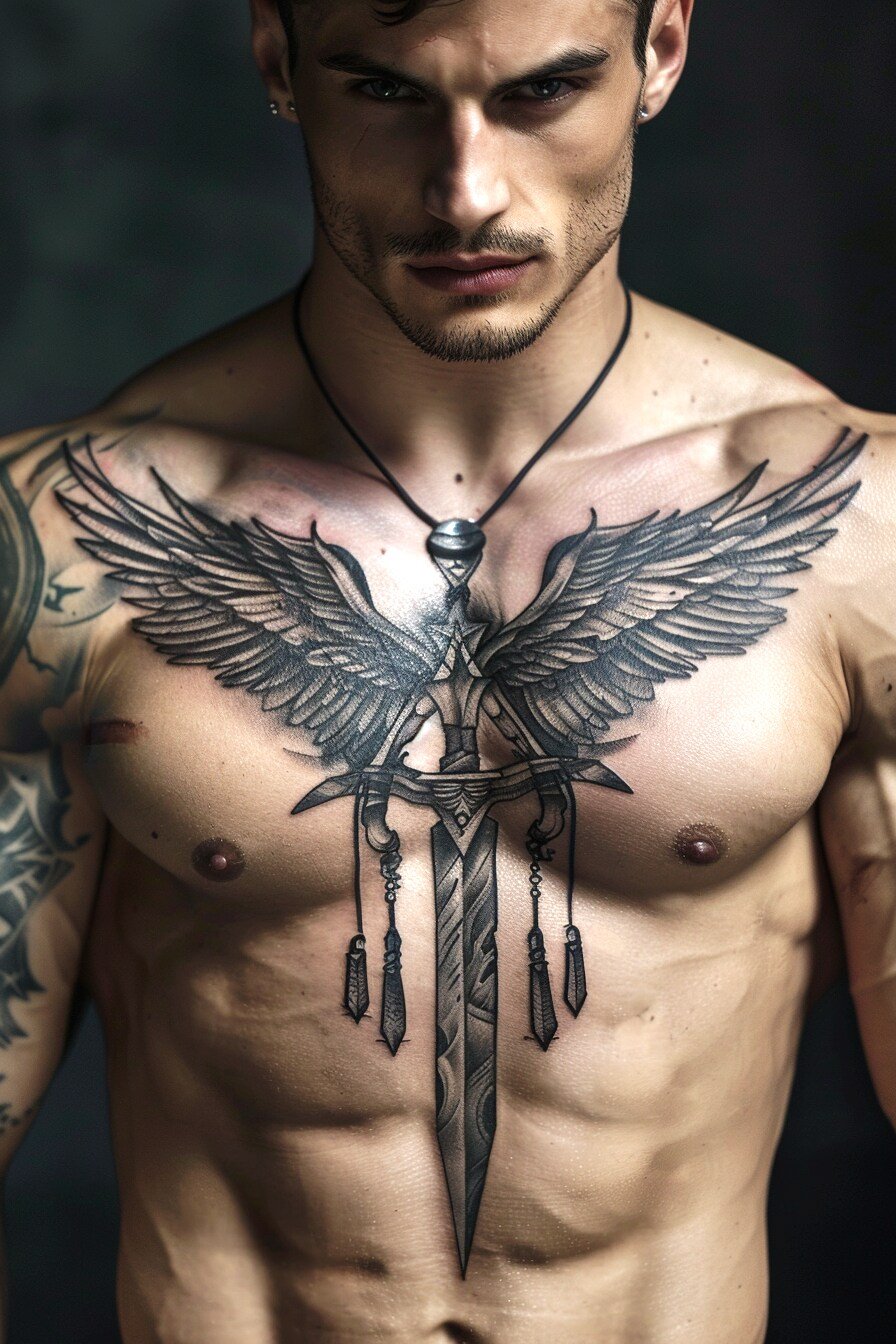 Angel Tattoo Design Idea For Men 14
