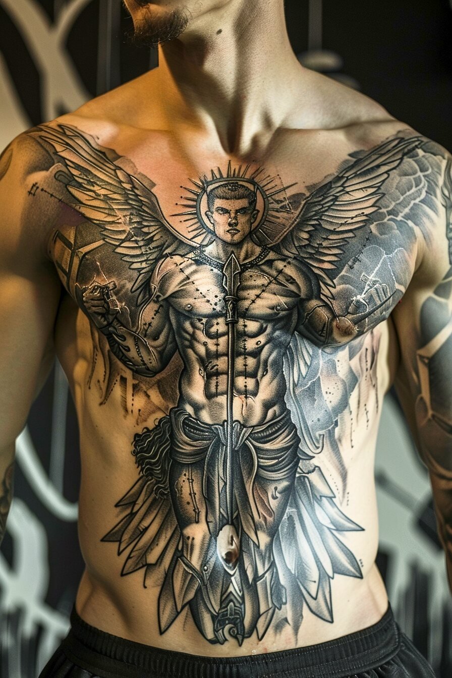 Angel Tattoo Design Idea For Men 15