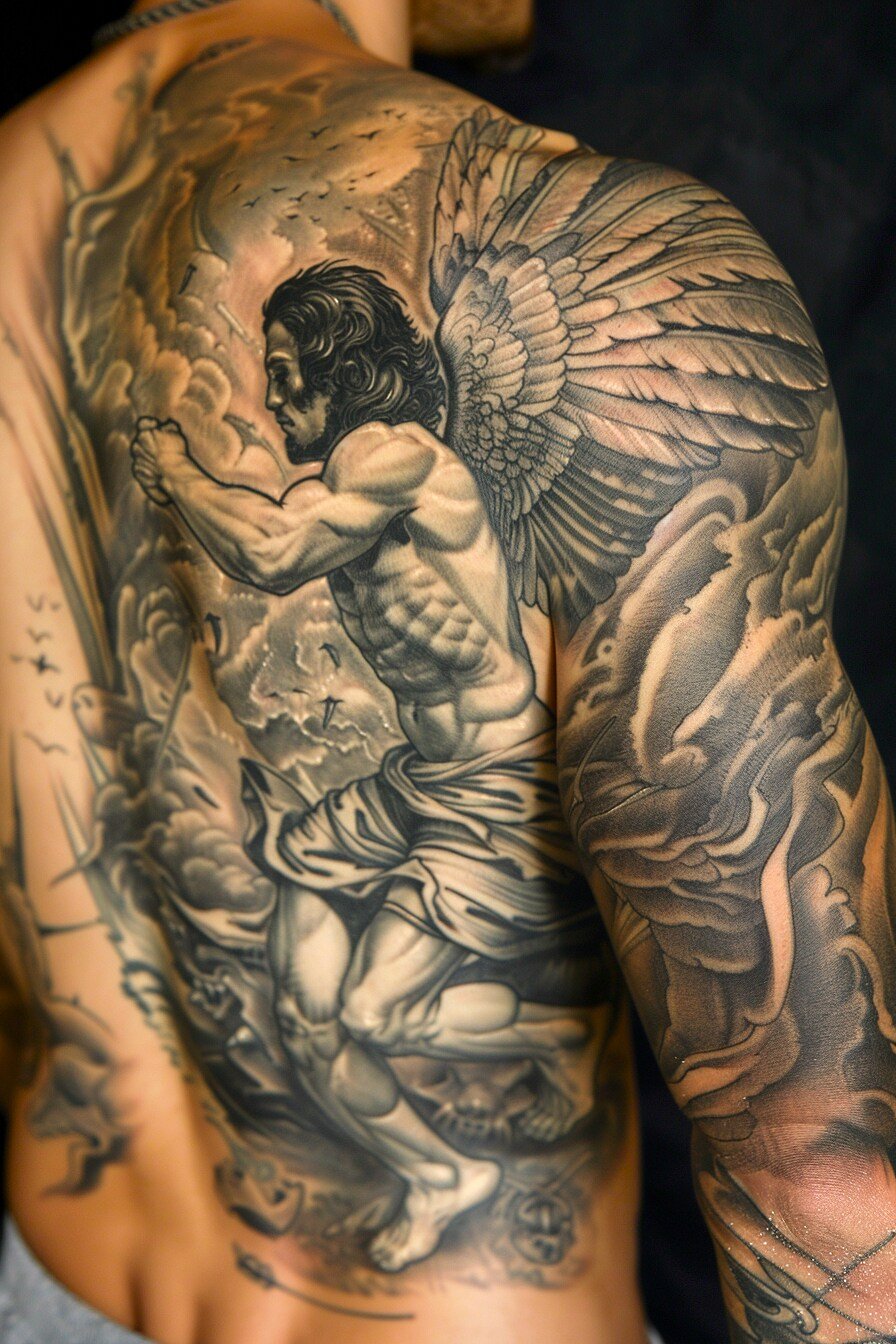 Angel Tattoo Design Idea For Men 4