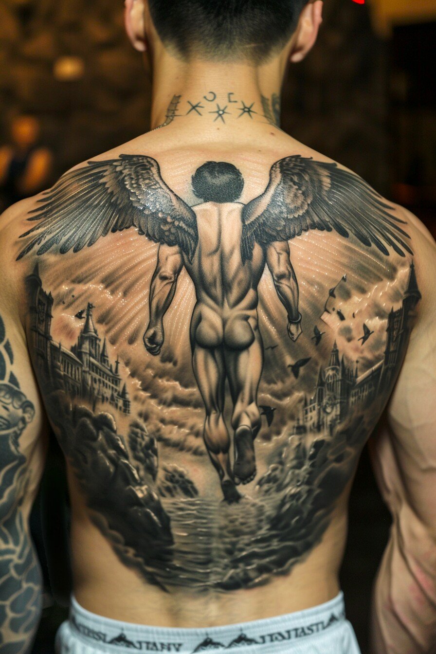 Angel Tattoo Design Idea For Men 5
