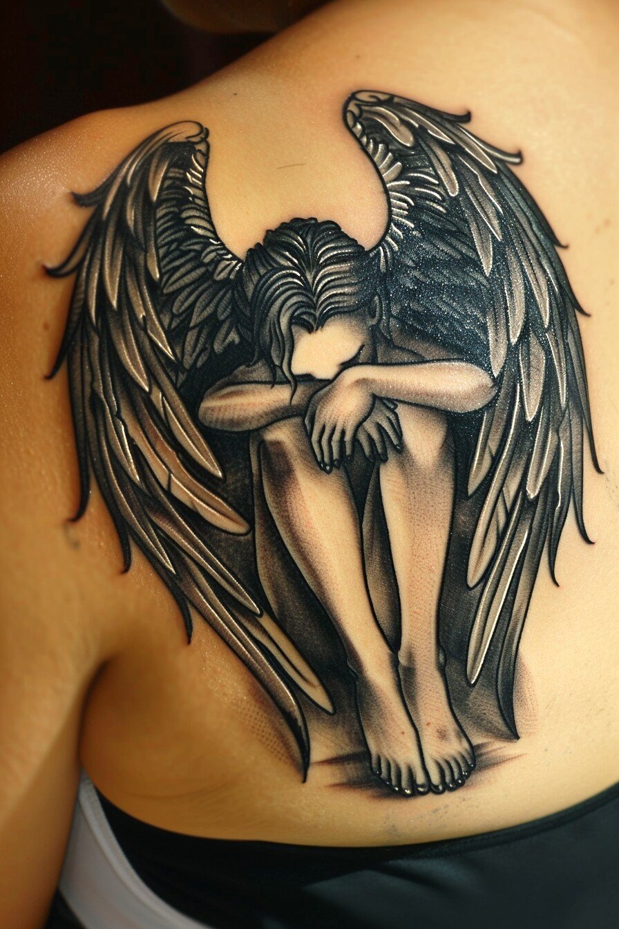 Angel Tattoo Design Idea For Women 1