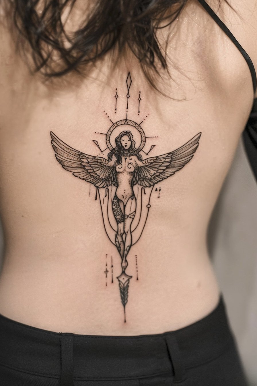 Angel Tattoo Design Idea For Women 12