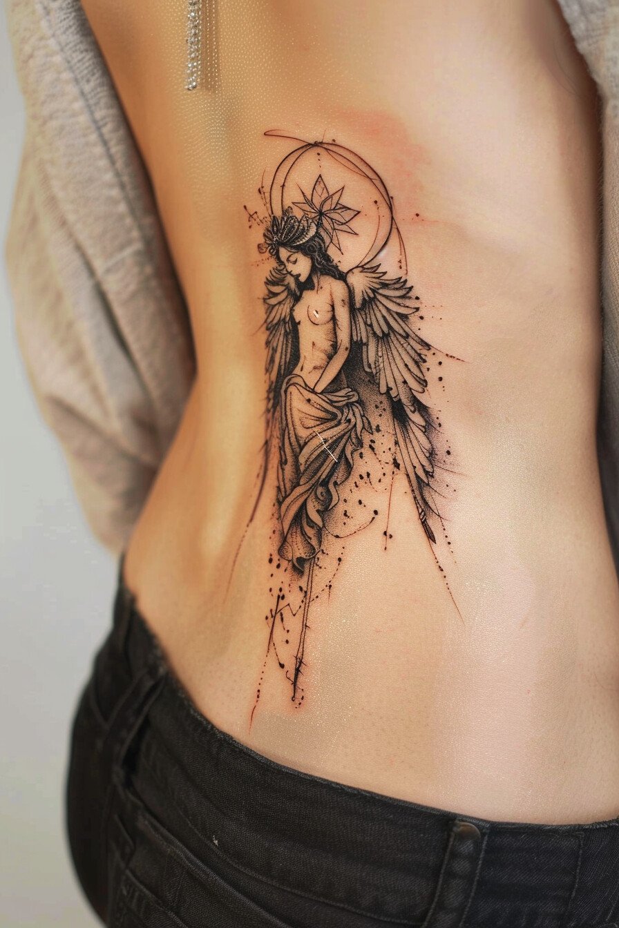 Angel Tattoo Design Idea For Women 9
