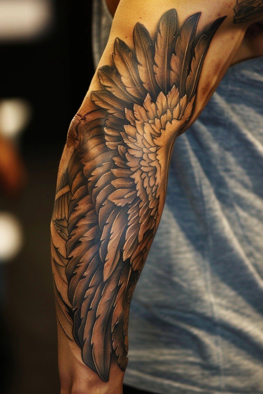 Angel Wings Tattoo Design Idea 9