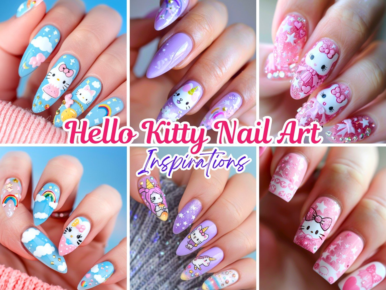 Hello Kitty Nail Art Design Ideas
