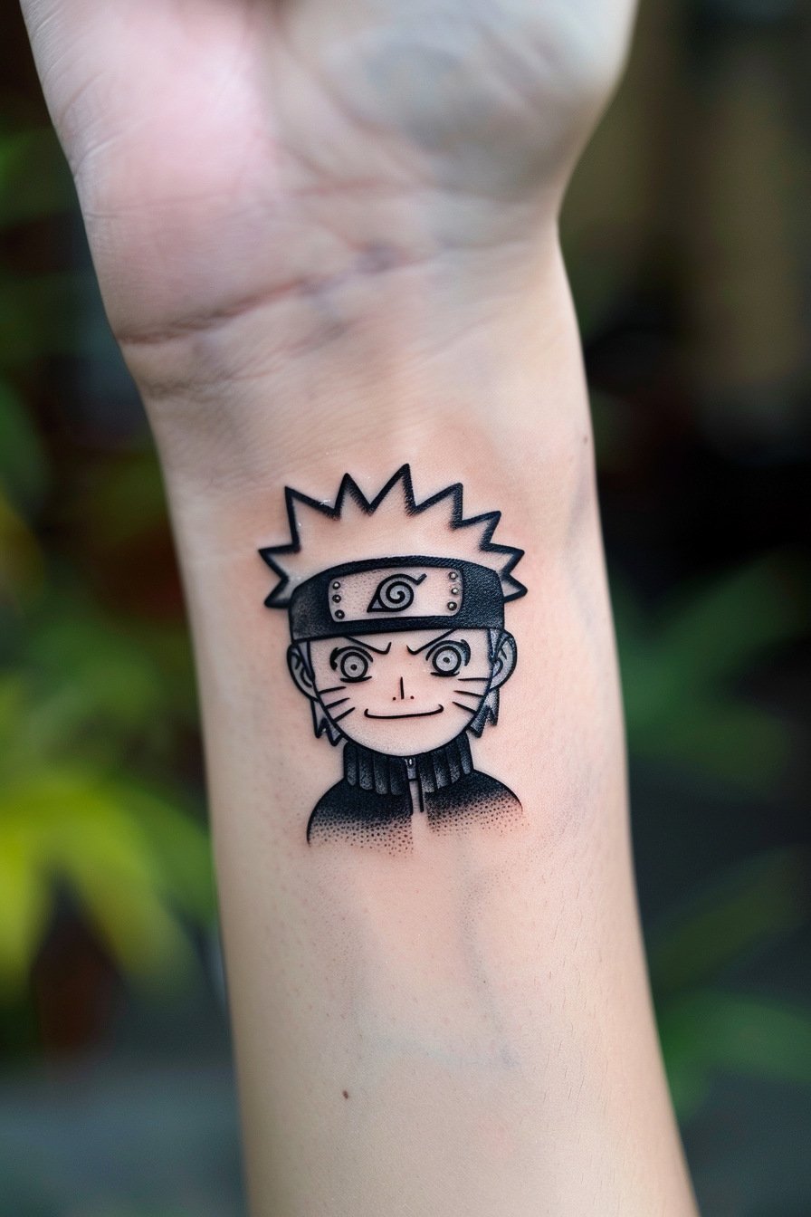 Minimalist Naruto Tattoo Design Idea 3