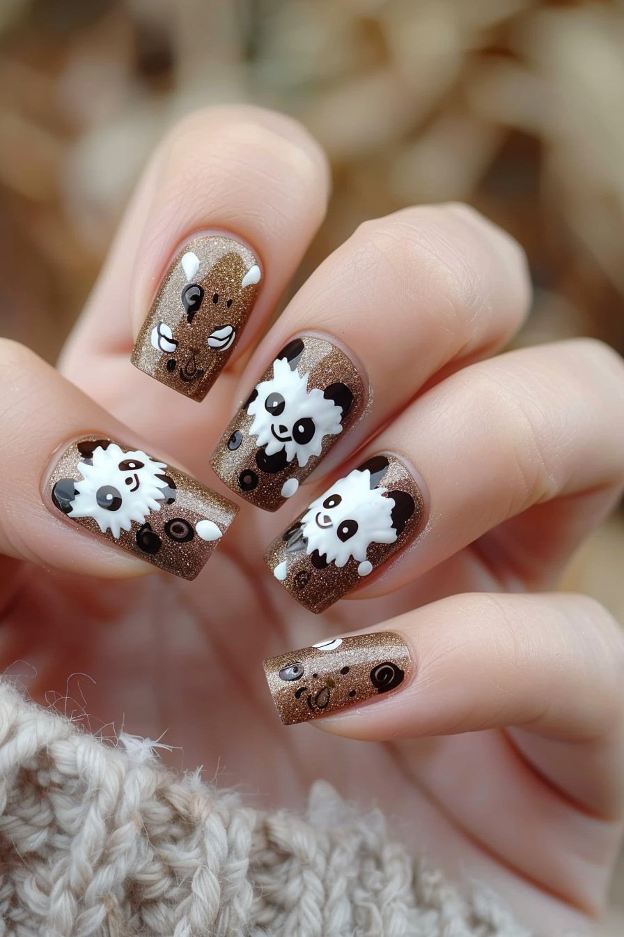 Panda Nail Design Idea 13