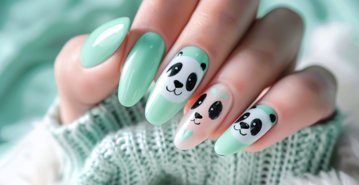 25 Cute and Creative Panda Nail Art Ideas to Try