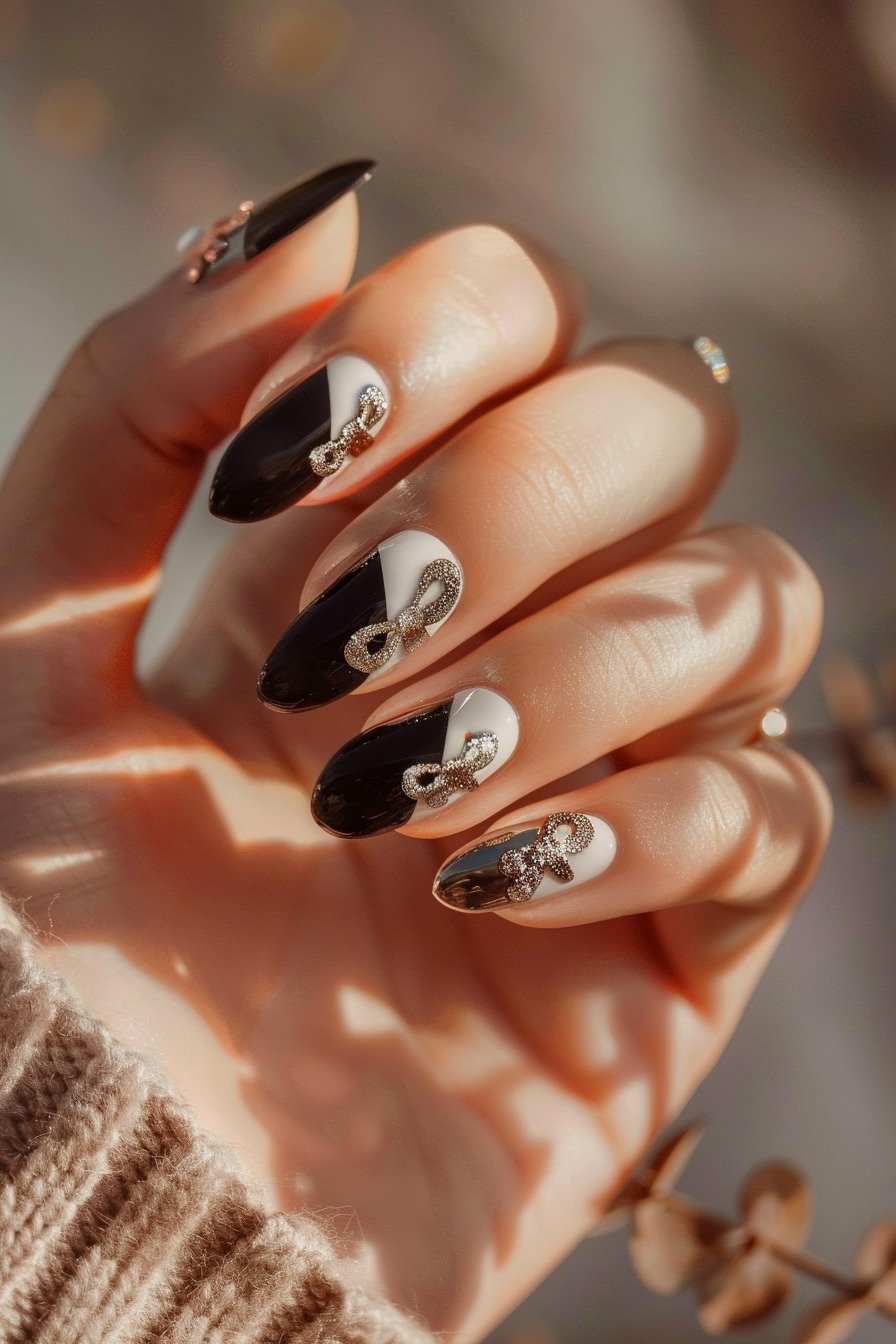 Short Nail With 3D Nail Art Design 3