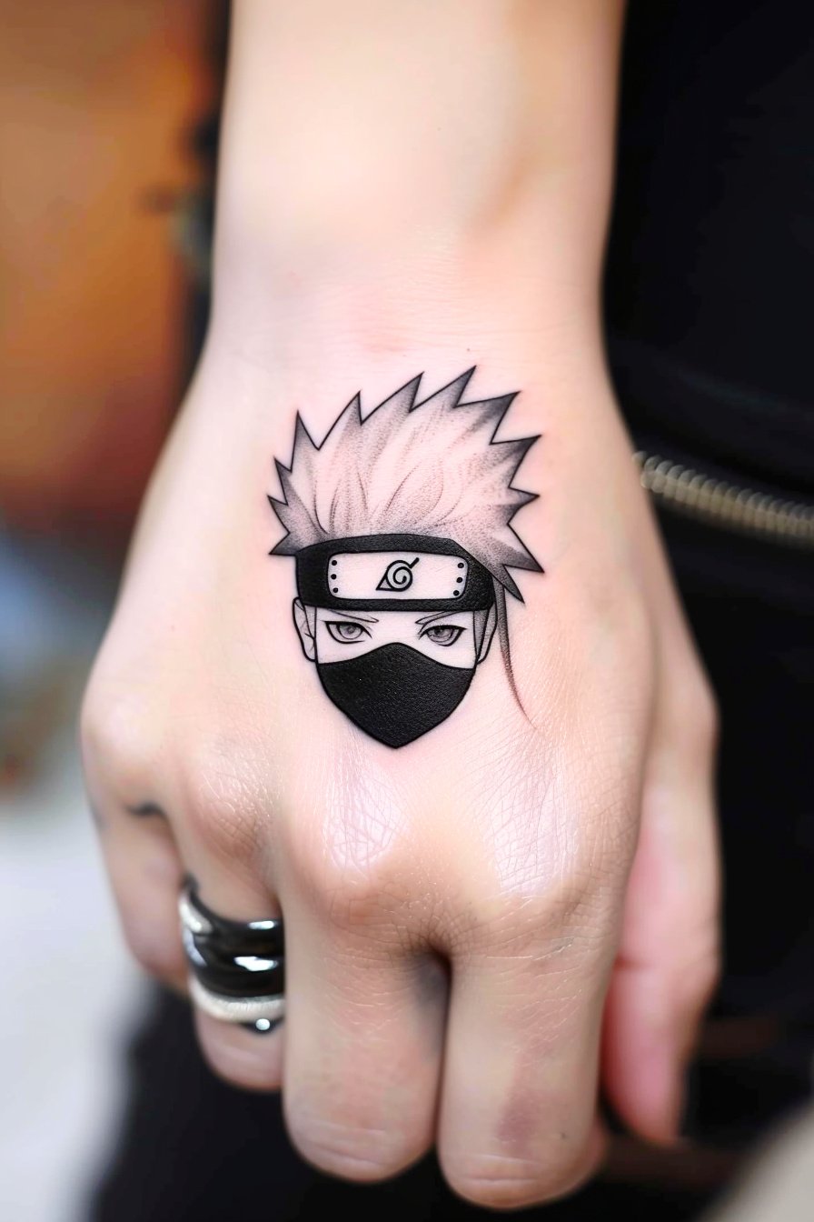 Small Naruto Tattoo Design Idea 2 (Kakashi)