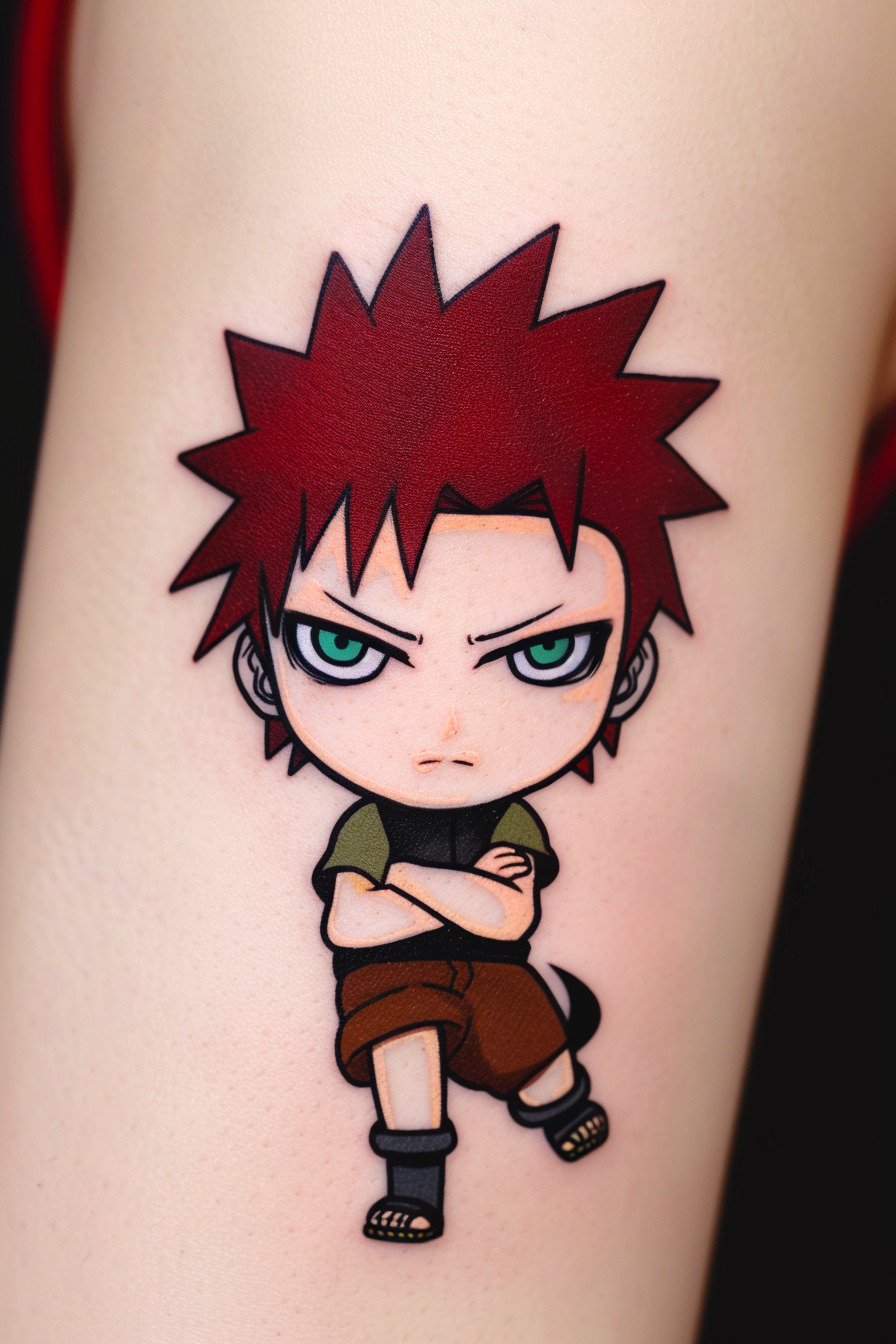 Small Naruto Tattoo Design Idea 4 (Gaara)