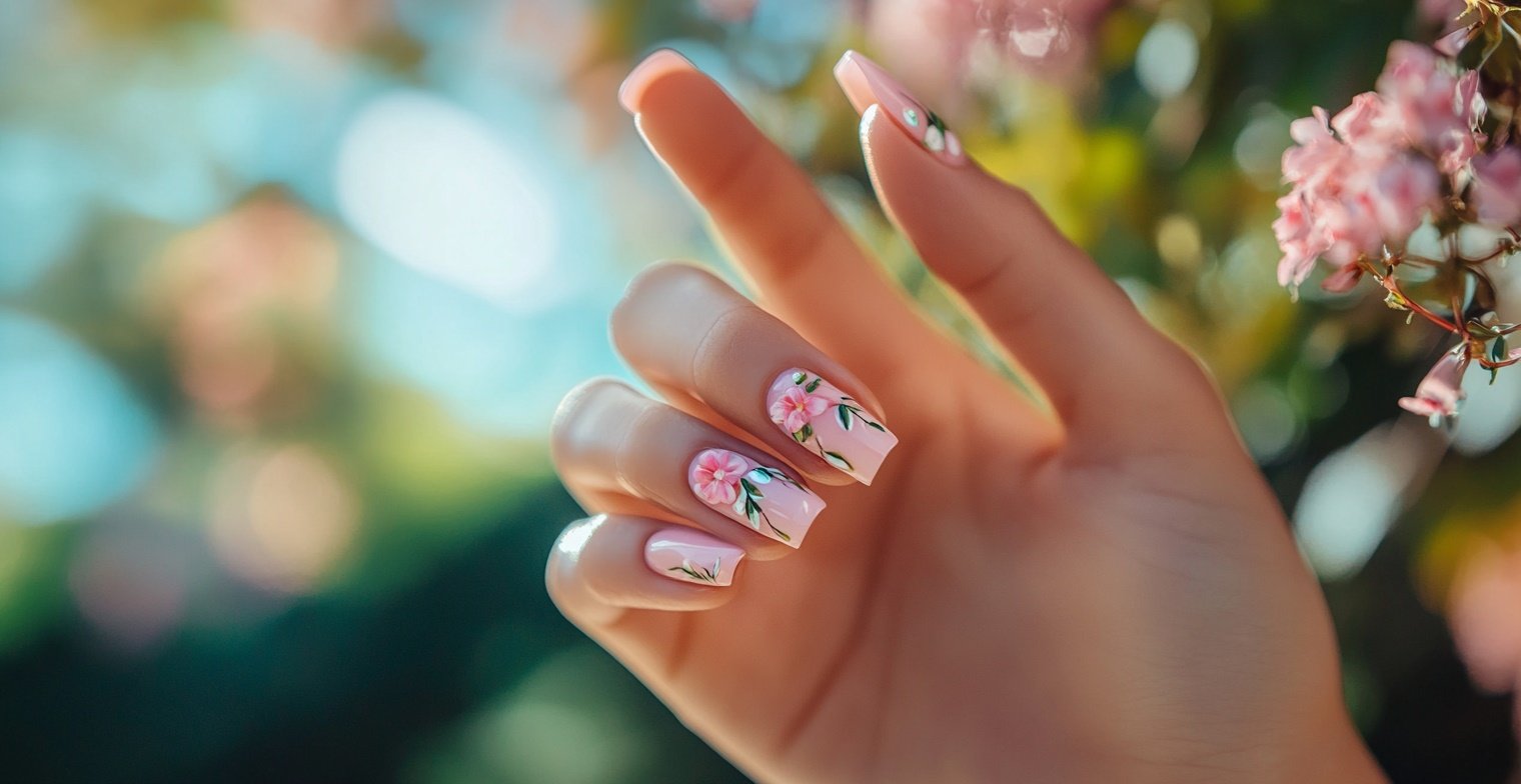 30 Gorgeous Pink Flower Nail Designs You’ll Love