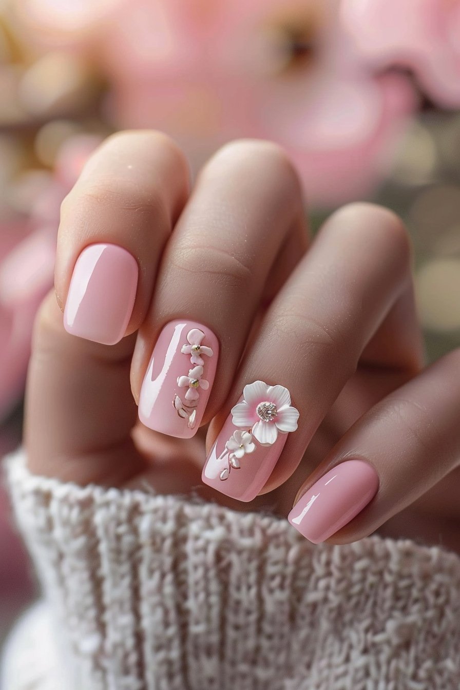 Simple Pink Floral Designs 5