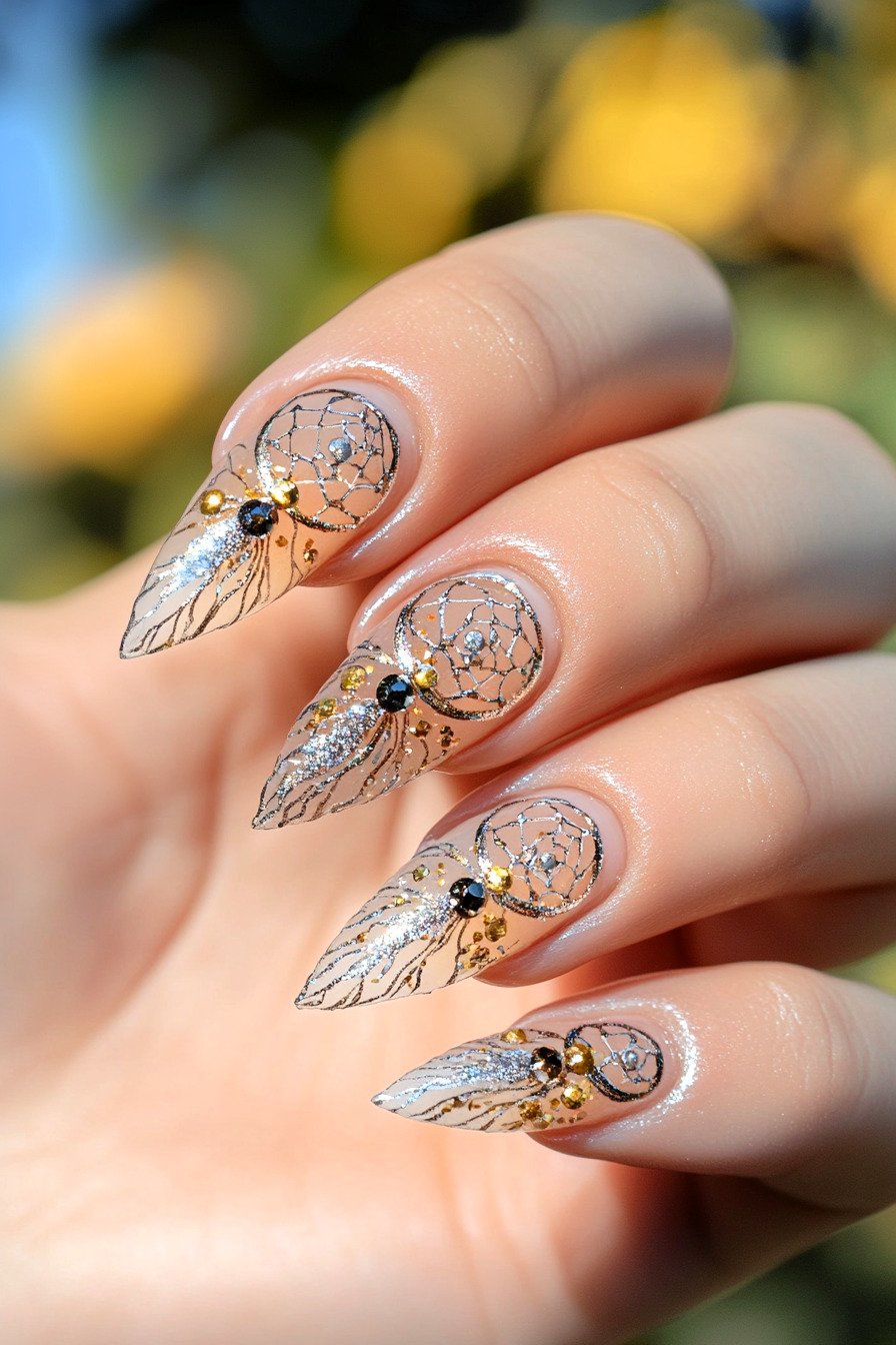 Dreamcatcher Nail Art Design 14