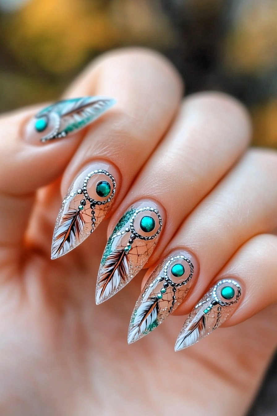 Dreamcatcher Nail Art Design 15