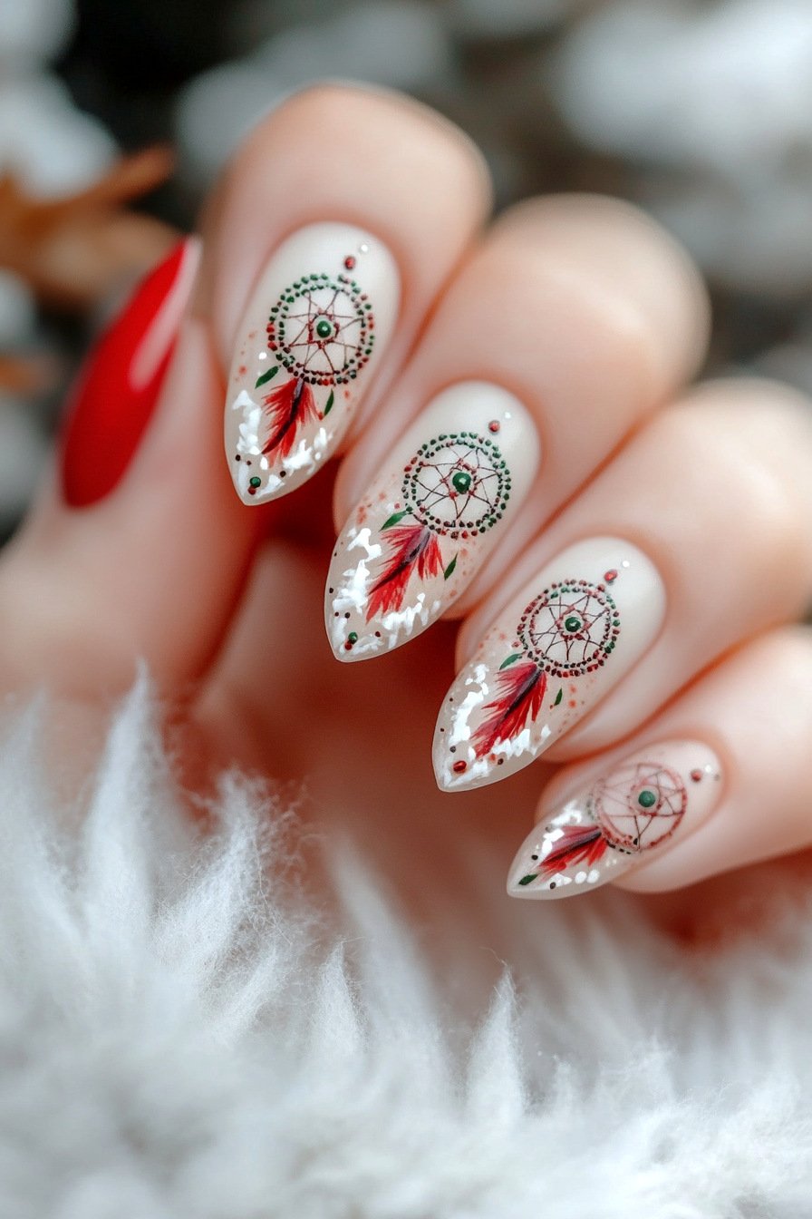 Dreamcatcher Nail Art Design 18