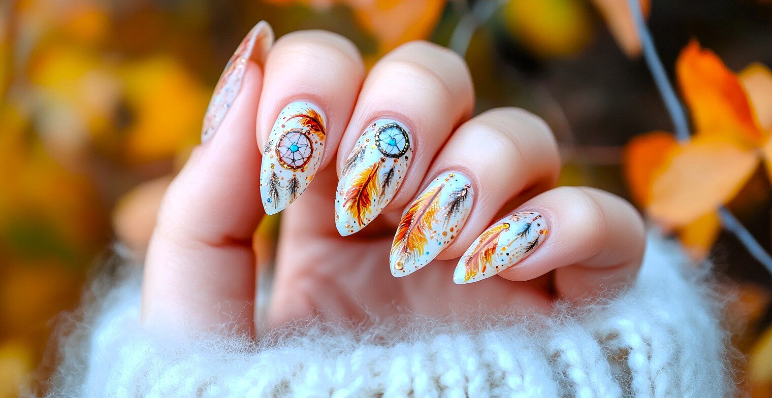 18 Gorgeous Dreamcatcher Nail Art Designs You Can’t Miss